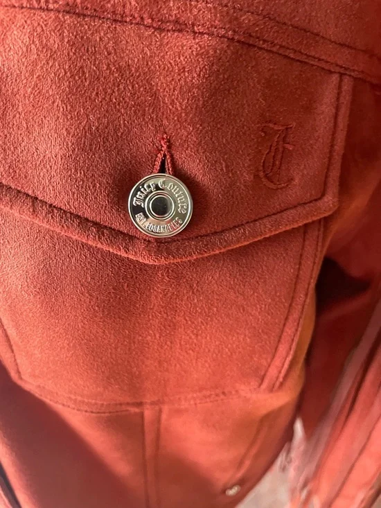 Juicy Couture Rust Red Fringe Leather Jacket - Picture 5 of 9